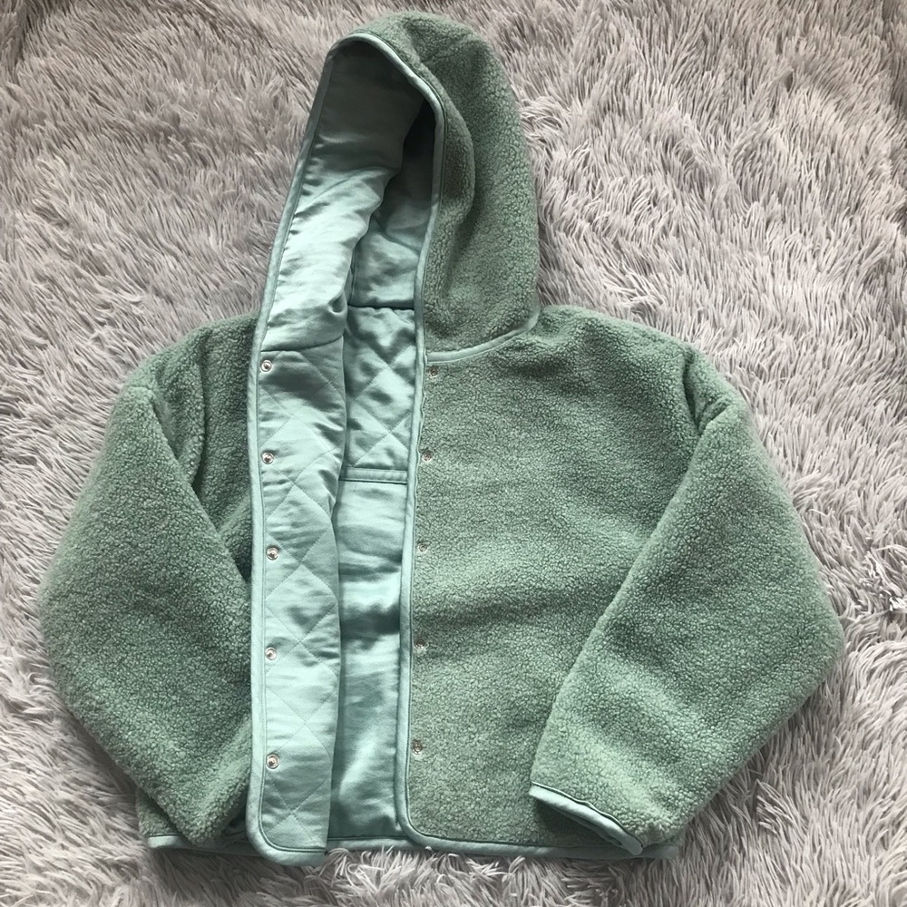 NWT Anthropologie Reversible Sherpa Jacket. Size XS - Picture 4 of 10